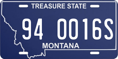 MT license plate 940016S