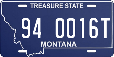 MT license plate 940016T