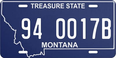 MT license plate 940017B