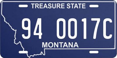 MT license plate 940017C