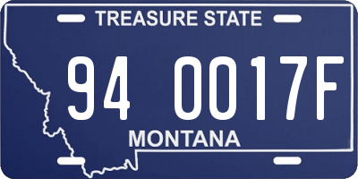 MT license plate 940017F