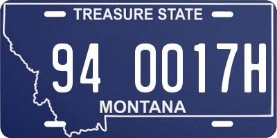 MT license plate 940017H