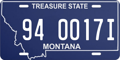 MT license plate 940017I