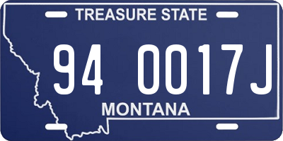 MT license plate 940017J