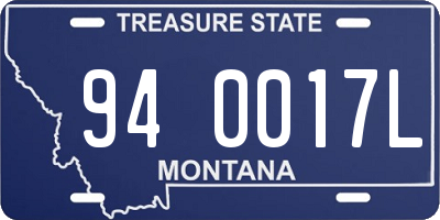 MT license plate 940017L
