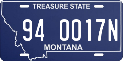 MT license plate 940017N
