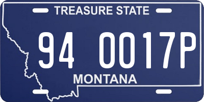 MT license plate 940017P