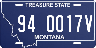 MT license plate 940017V
