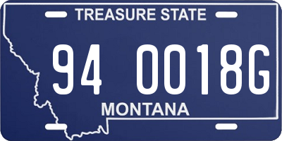 MT license plate 940018G