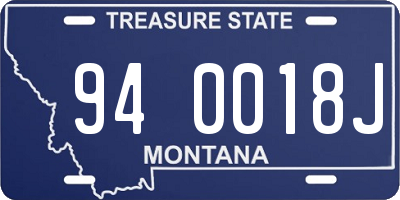 MT license plate 940018J