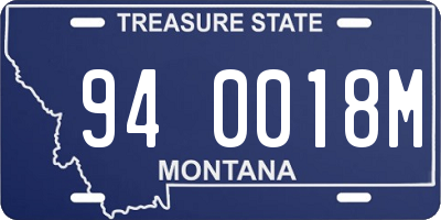 MT license plate 940018M