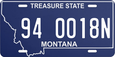MT license plate 940018N
