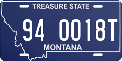 MT license plate 940018T