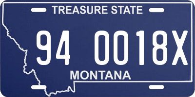 MT license plate 940018X