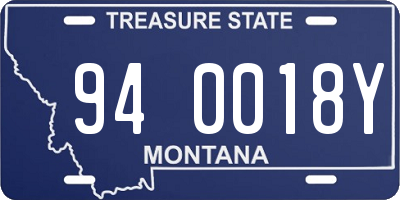MT license plate 940018Y