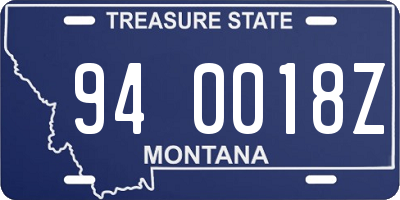 MT license plate 940018Z