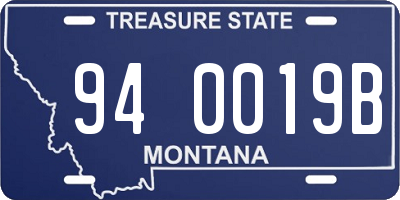 MT license plate 940019B
