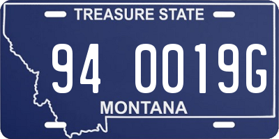 MT license plate 940019G