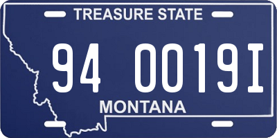 MT license plate 940019I