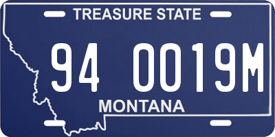 MT license plate 940019M