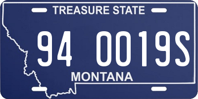 MT license plate 940019S