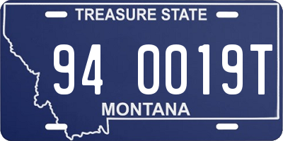 MT license plate 940019T