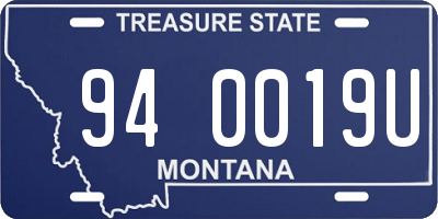 MT license plate 940019U