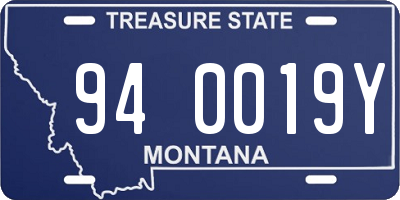 MT license plate 940019Y