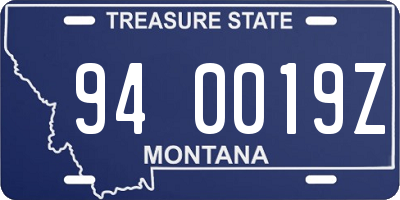 MT license plate 940019Z