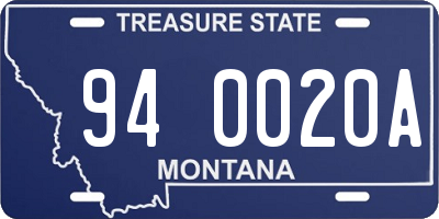 MT license plate 940020A