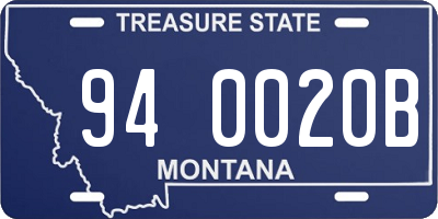 MT license plate 940020B