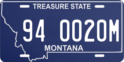 MT license plate 940020M