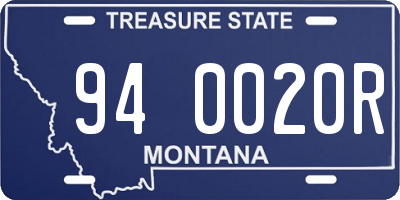 MT license plate 940020R