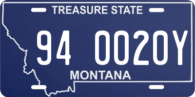 MT license plate 940020Y