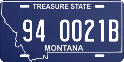 MT license plate 940021B