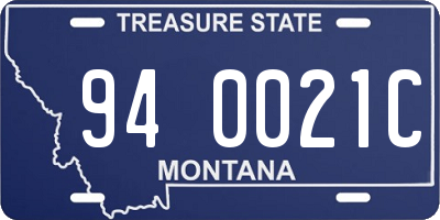 MT license plate 940021C