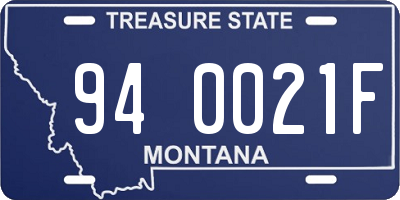 MT license plate 940021F