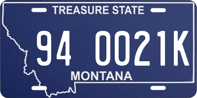 MT license plate 940021K