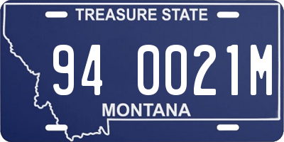 MT license plate 940021M