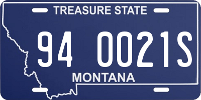 MT license plate 940021S