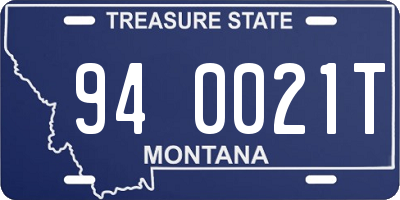 MT license plate 940021T