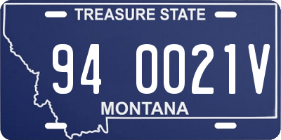 MT license plate 940021V