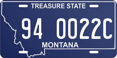 MT license plate 940022C