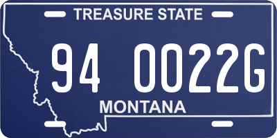 MT license plate 940022G