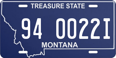 MT license plate 940022I