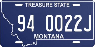 MT license plate 940022J