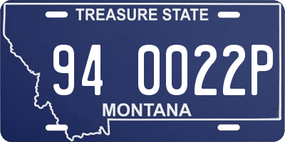 MT license plate 940022P