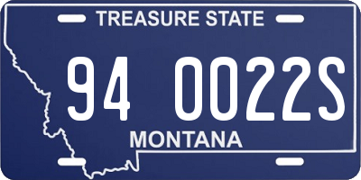 MT license plate 940022S
