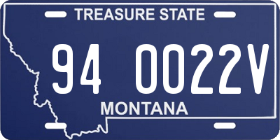 MT license plate 940022V