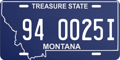 MT license plate 940025I